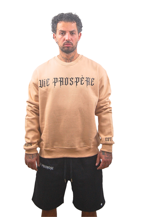 OVERSIZED SWEATSHIRT "FOREVER" BEIGE - SECOND DROP