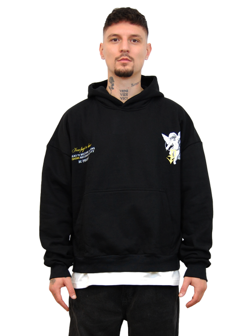 "DREAMS" OVERSIZED HOODIE "NEVER FORGET TO DREAM" IN SCHWARZ