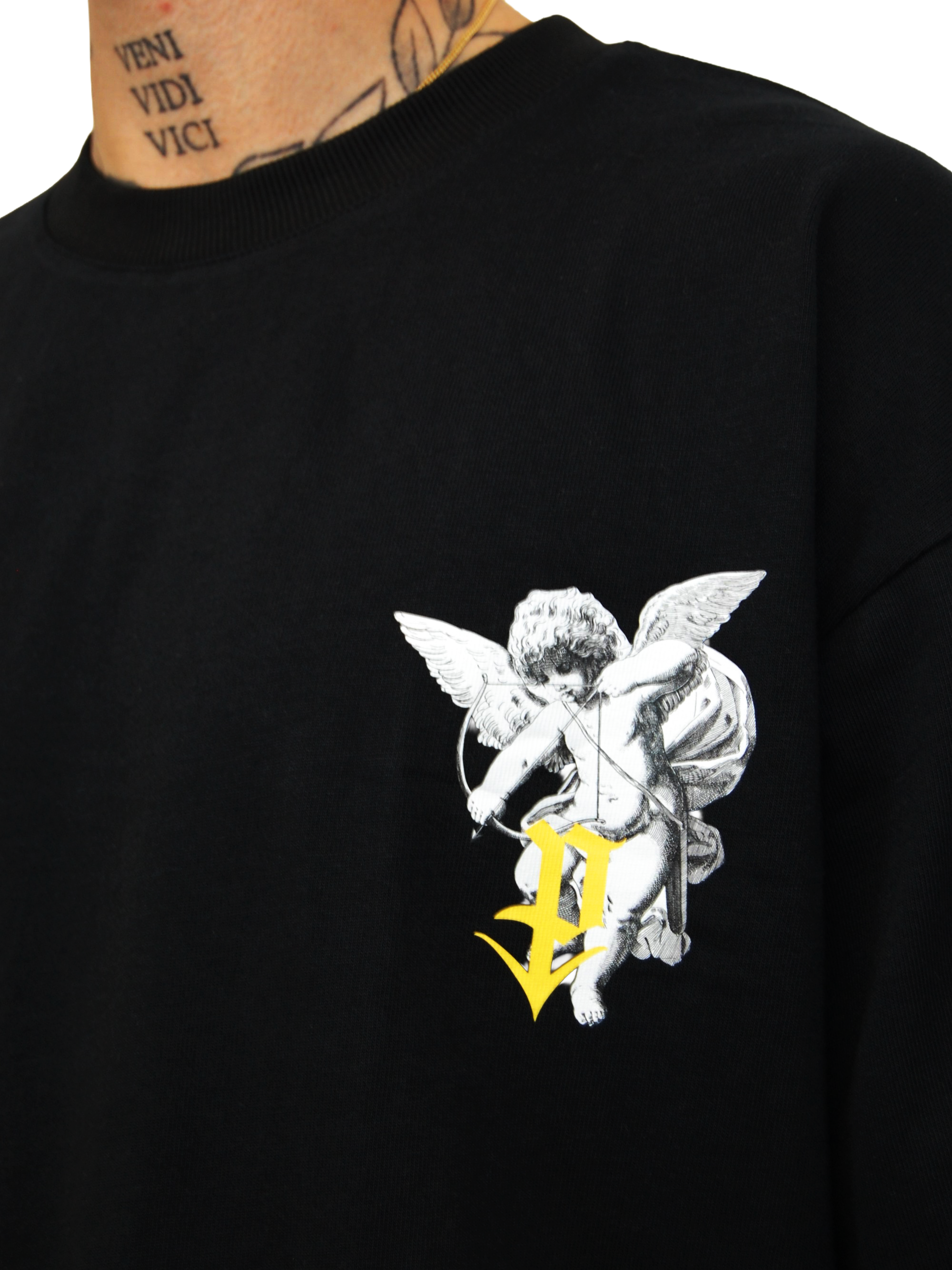 "DREAMS" OVERSIZED T-SHIRT "NEVER FORGET TO DREAM" IN SCHWARZ