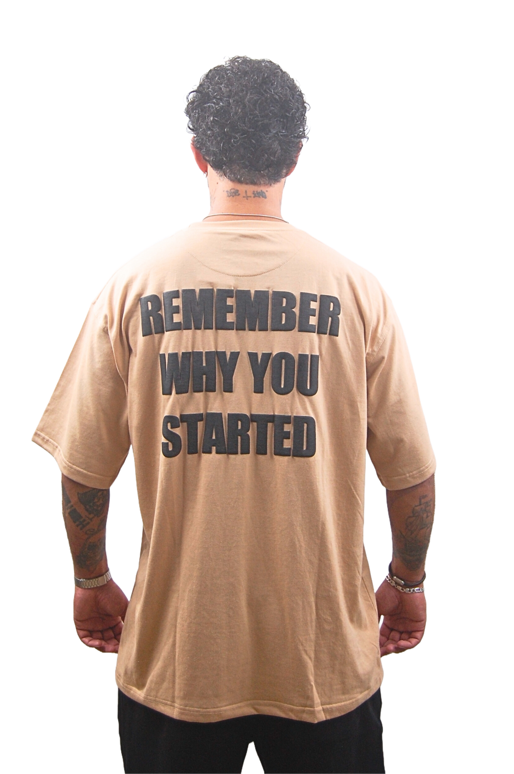 OVERSIZED TEE "REMEMBER" BEIGE - SECOND DROP