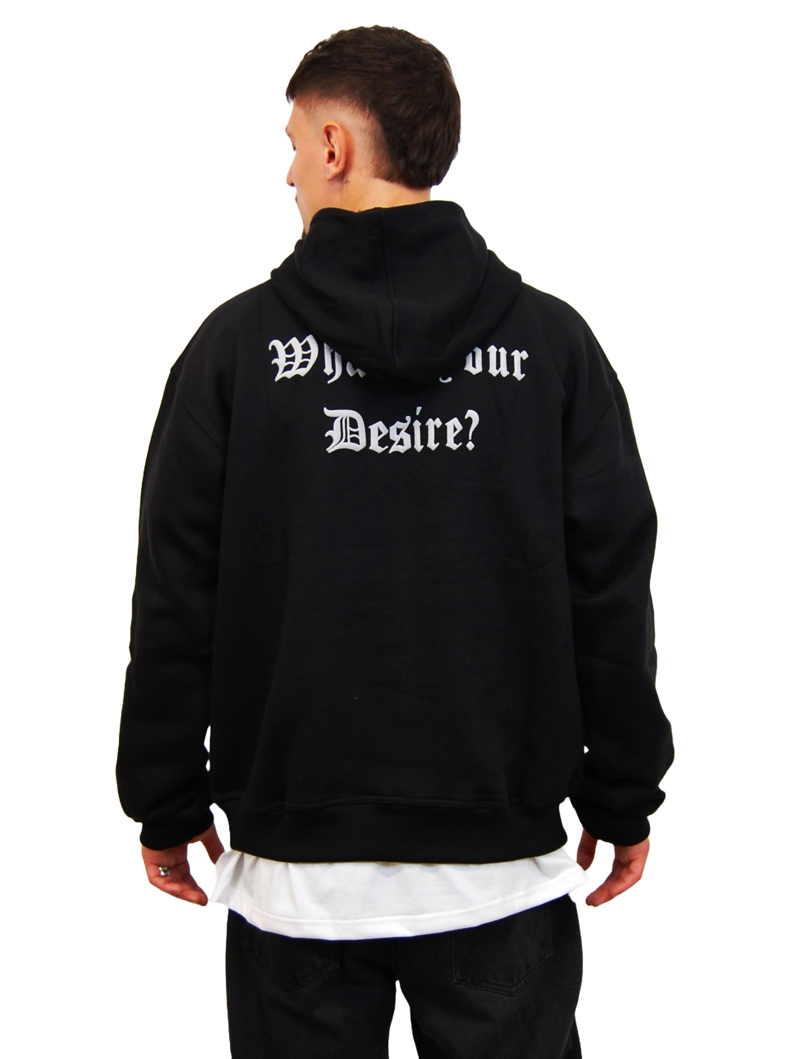 OVERSIZED HOODIE "DESIRE" BLACK - "SECOND DROP"