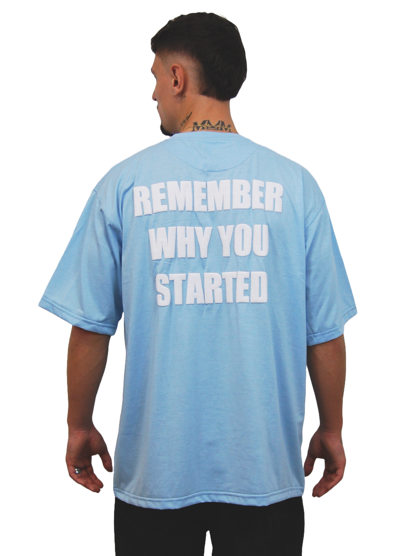 OVERSIZED TEE "REMEMBER" BABYBLUE - SECOND DROP