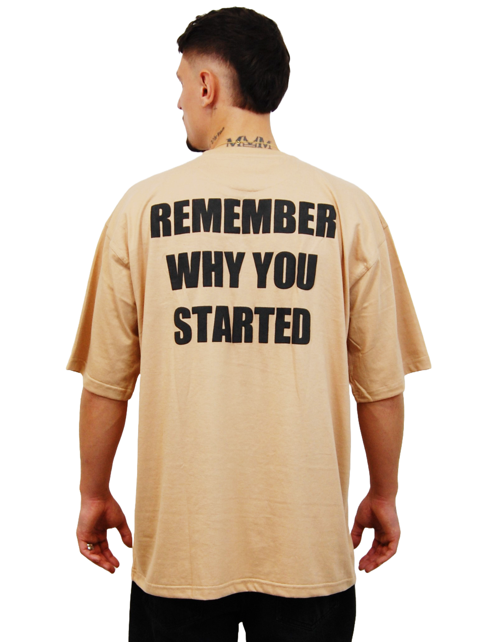 OVERSIZED TEE "REMEMBER" BEIGE - SECOND DROP
