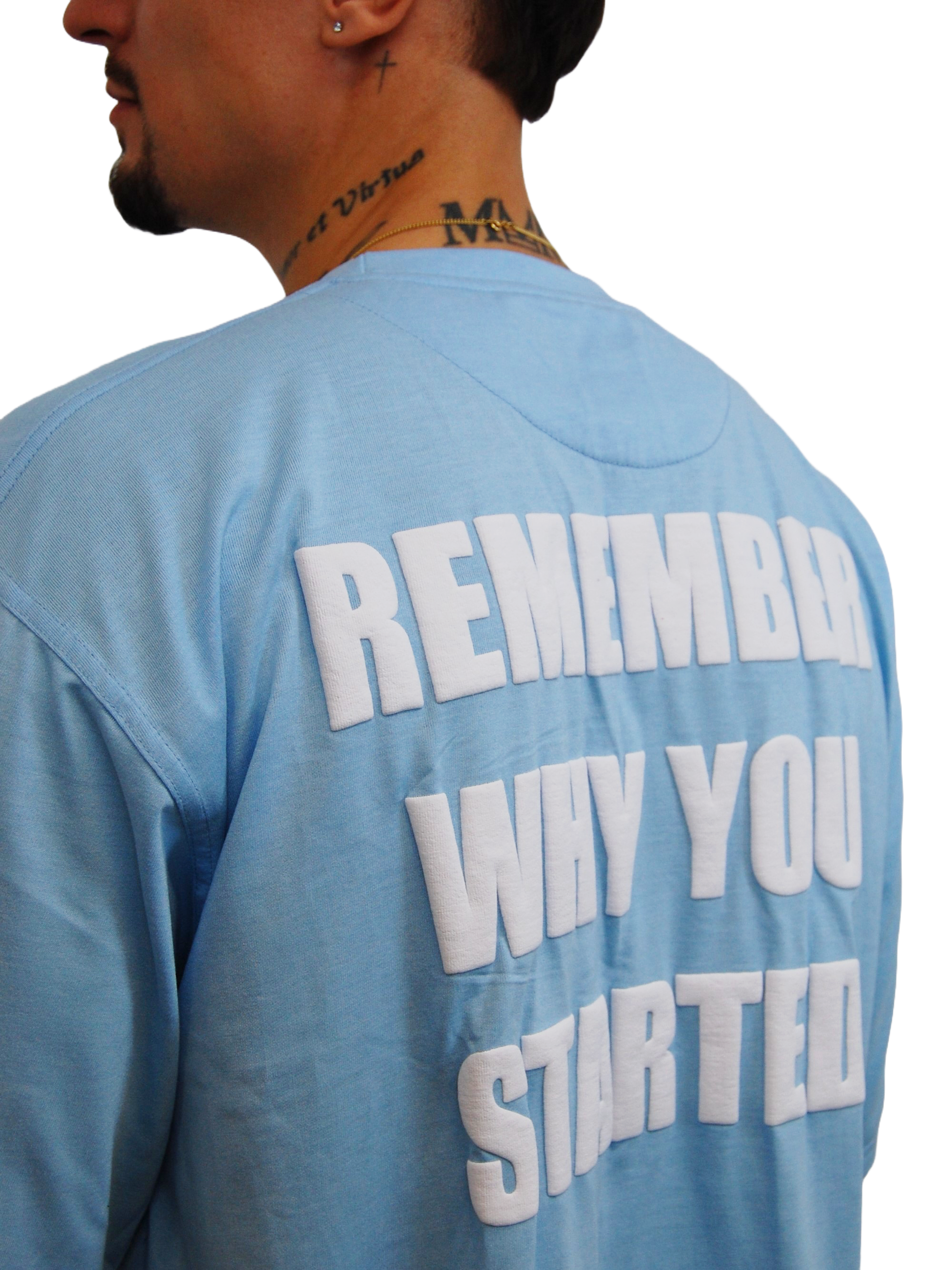 OVERSIZED TEE "REMEMBER" BABYBLUE - SECOND DROP