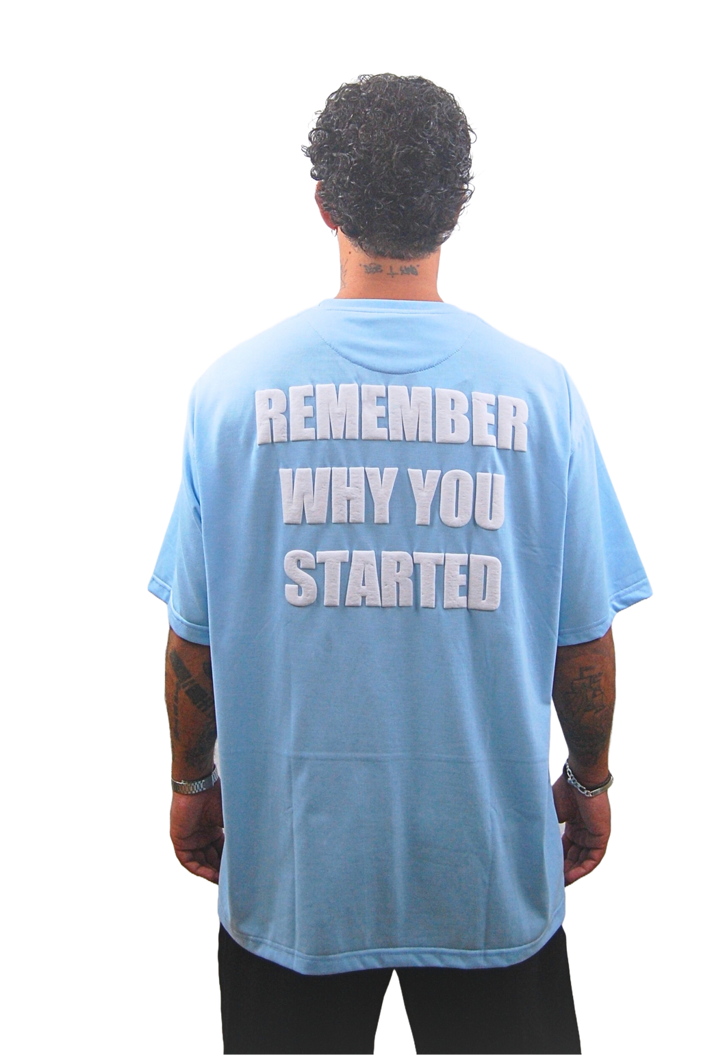 OVERSIZED TEE "REMEMBER" BABYBLUE - SECOND DROP