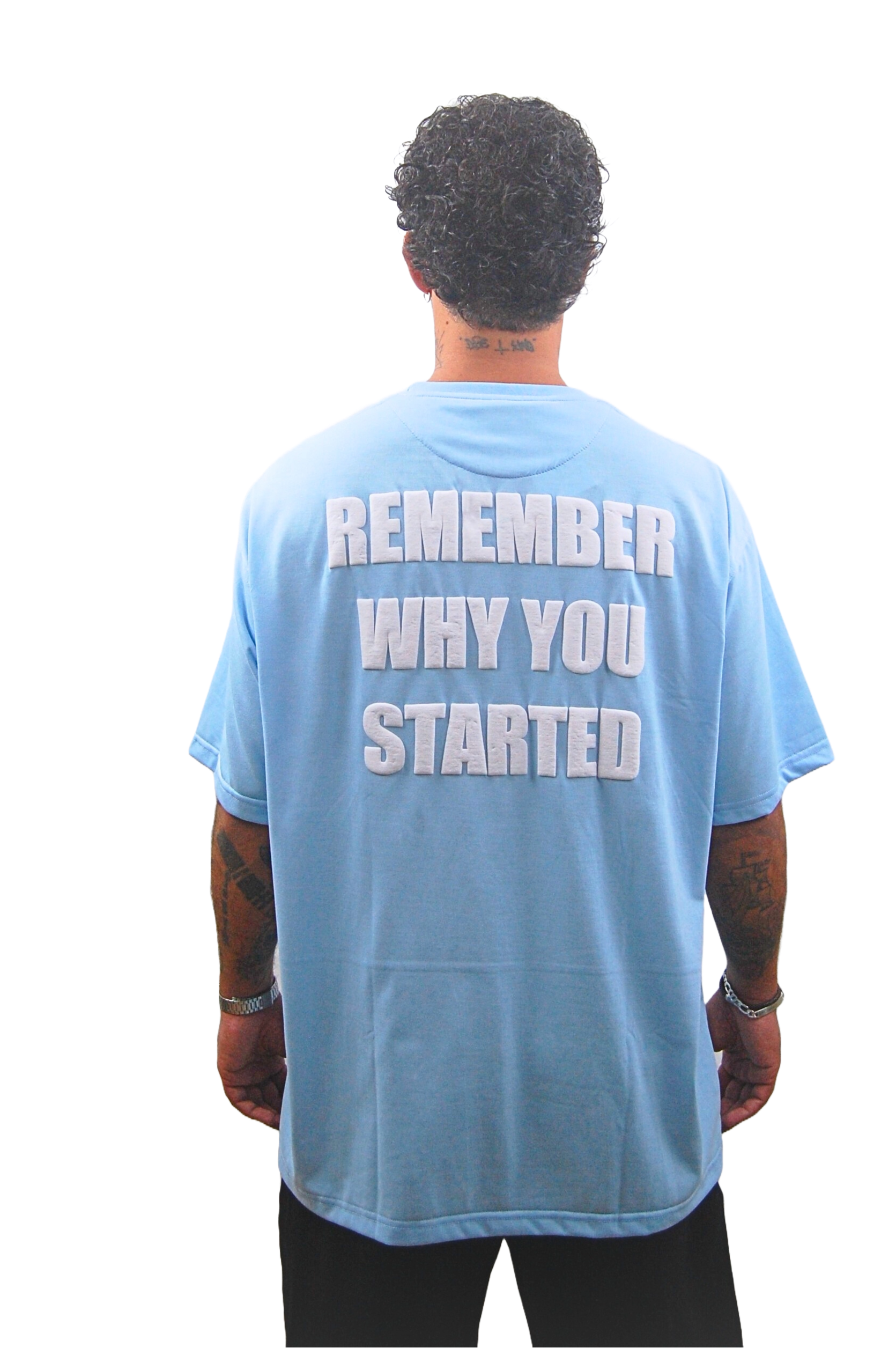 OVERSIZED TEE "REMEMBER" BABYBLUE - SECOND DROP