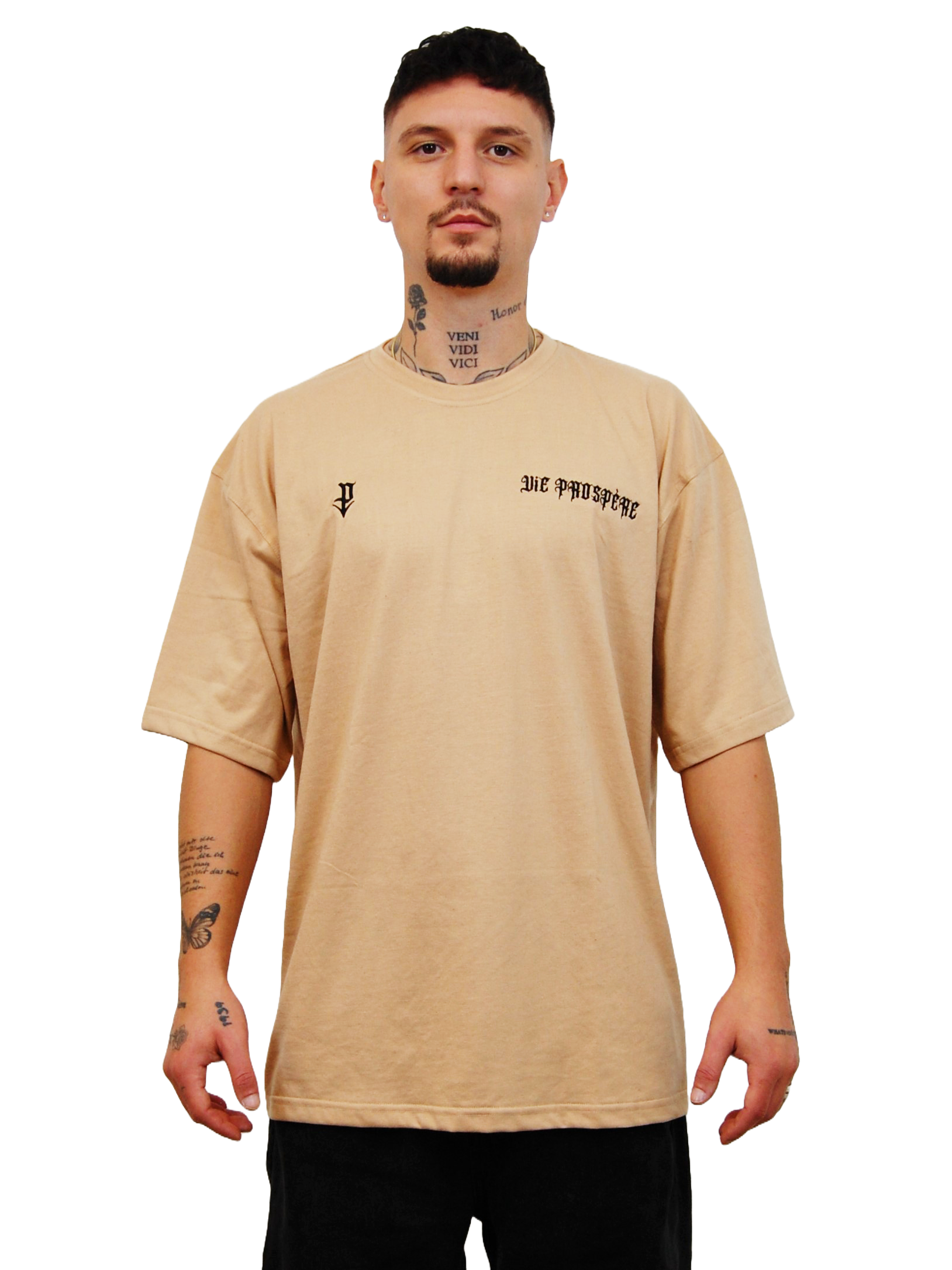 OVERSIZED TEE "REMEMBER" BEIGE - SECOND DROP