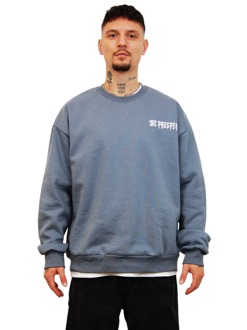 "DREAMS" OVERSIZED SWEATER IN DUSTY BLUE